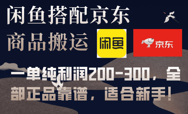 闲鱼搭配京东备份库搬运，一单纯利润200-300，全部正品靠谱，适合新手！-会创网(会创项目网)