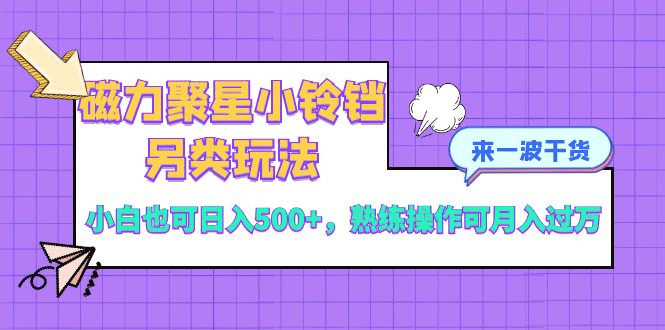磁力聚星小铃铛另类玩法，小白也可日入500+，熟练操作可月入过万-会创网(会创项目网)