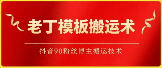老丁模板搬运术：抖音90万粉丝博主搬运技术-会创网(会创项目网)